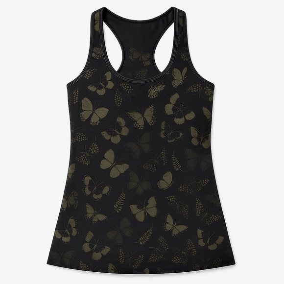 New Lululemon Tank Top Cool Racerback Biggie So Fly Butterfly Fatigue Green 4 - Picture 1 of 6